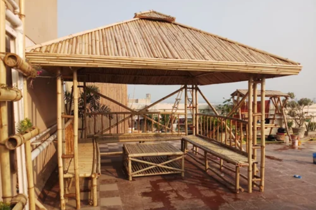 Rooftop Bamboo Setups:best bamboo hut maker in ghaziabad